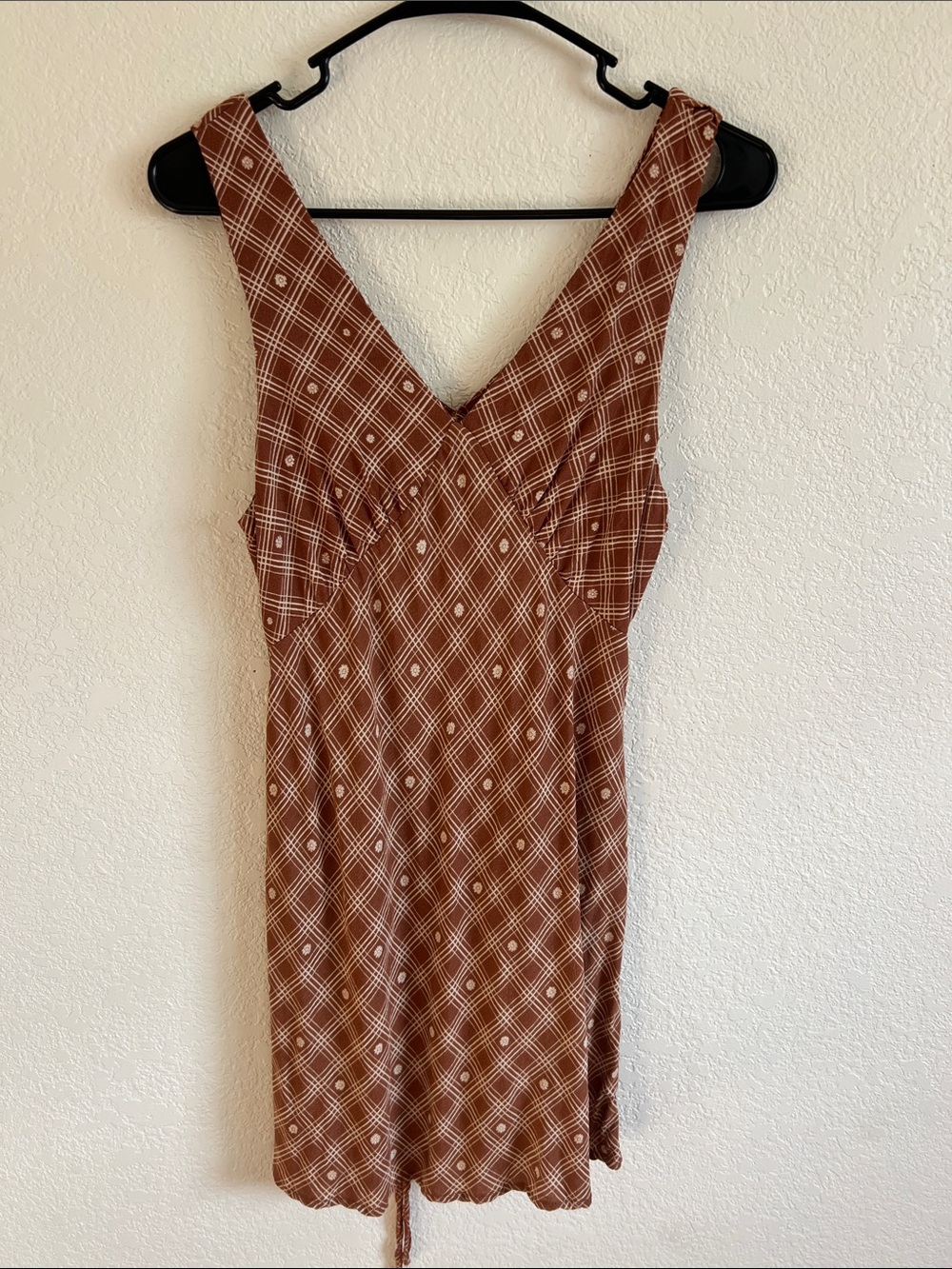 Wild Fable Copper Check Slip Dress